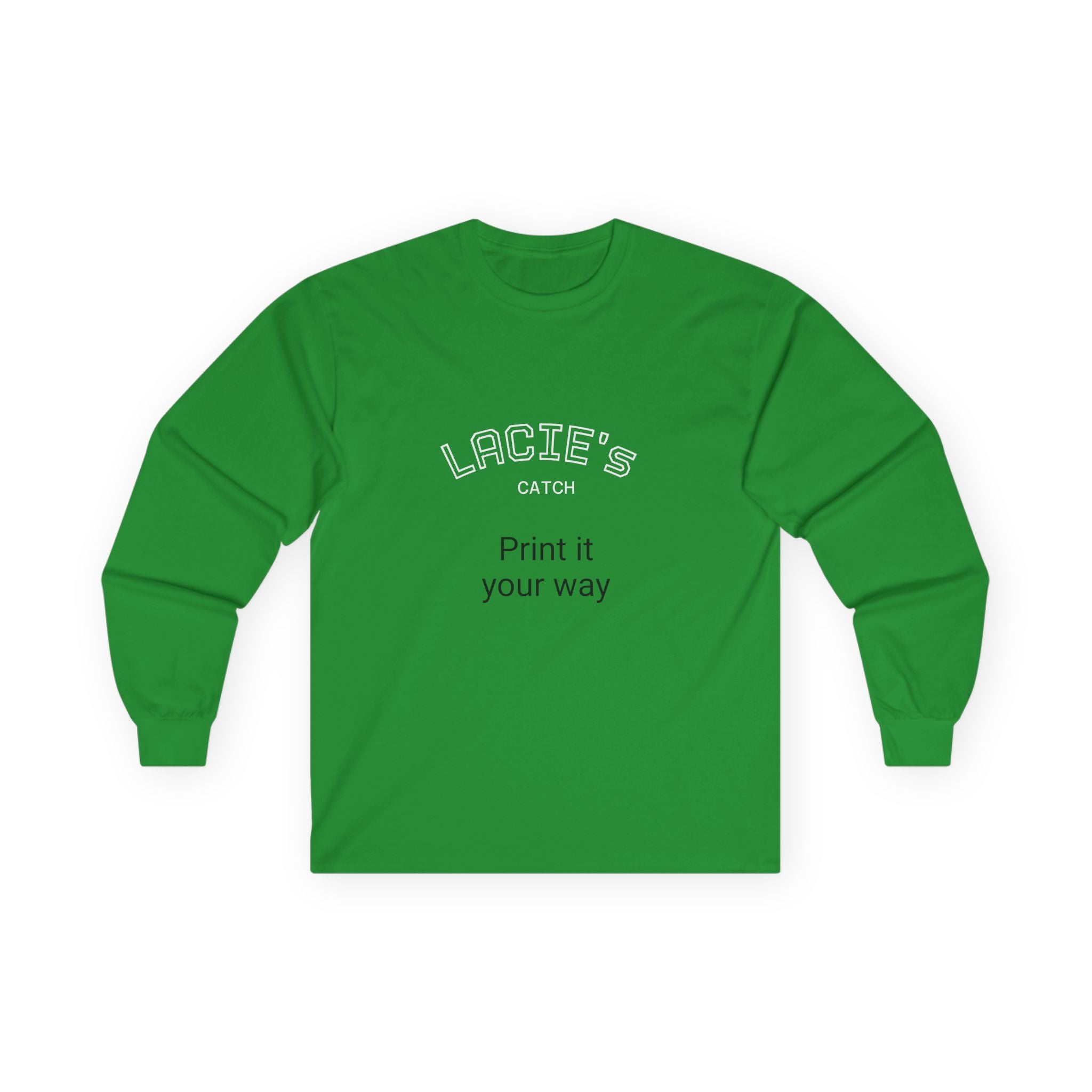 Customizable Long Sleeve Tee for Personalized Style, Gift for Friends, Unique Fashion, Casual Wear, Celebration Apparel, Statement T-Shirt