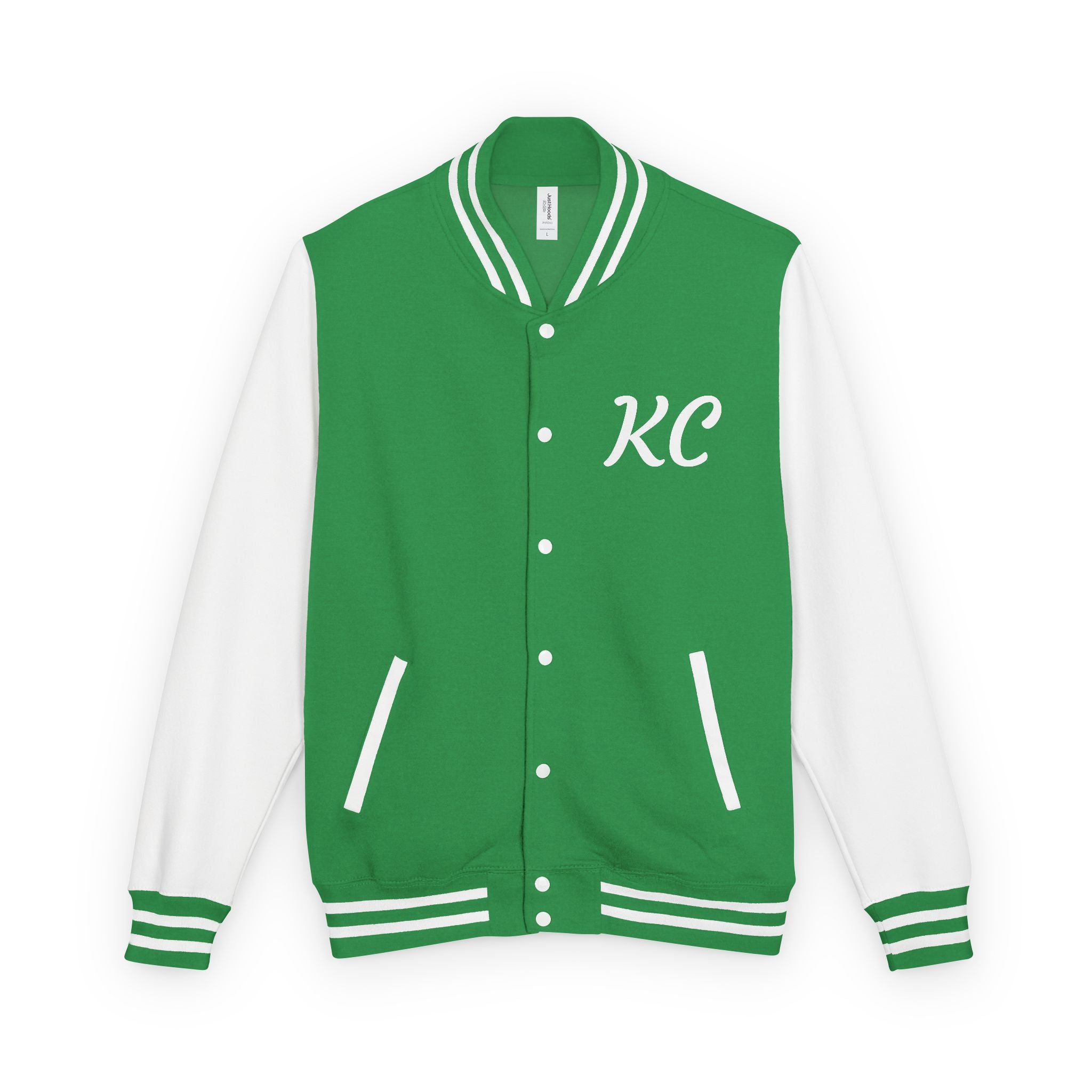World Is Mine Graffiti Logo Letterman Jacket | KC Chest Monogram