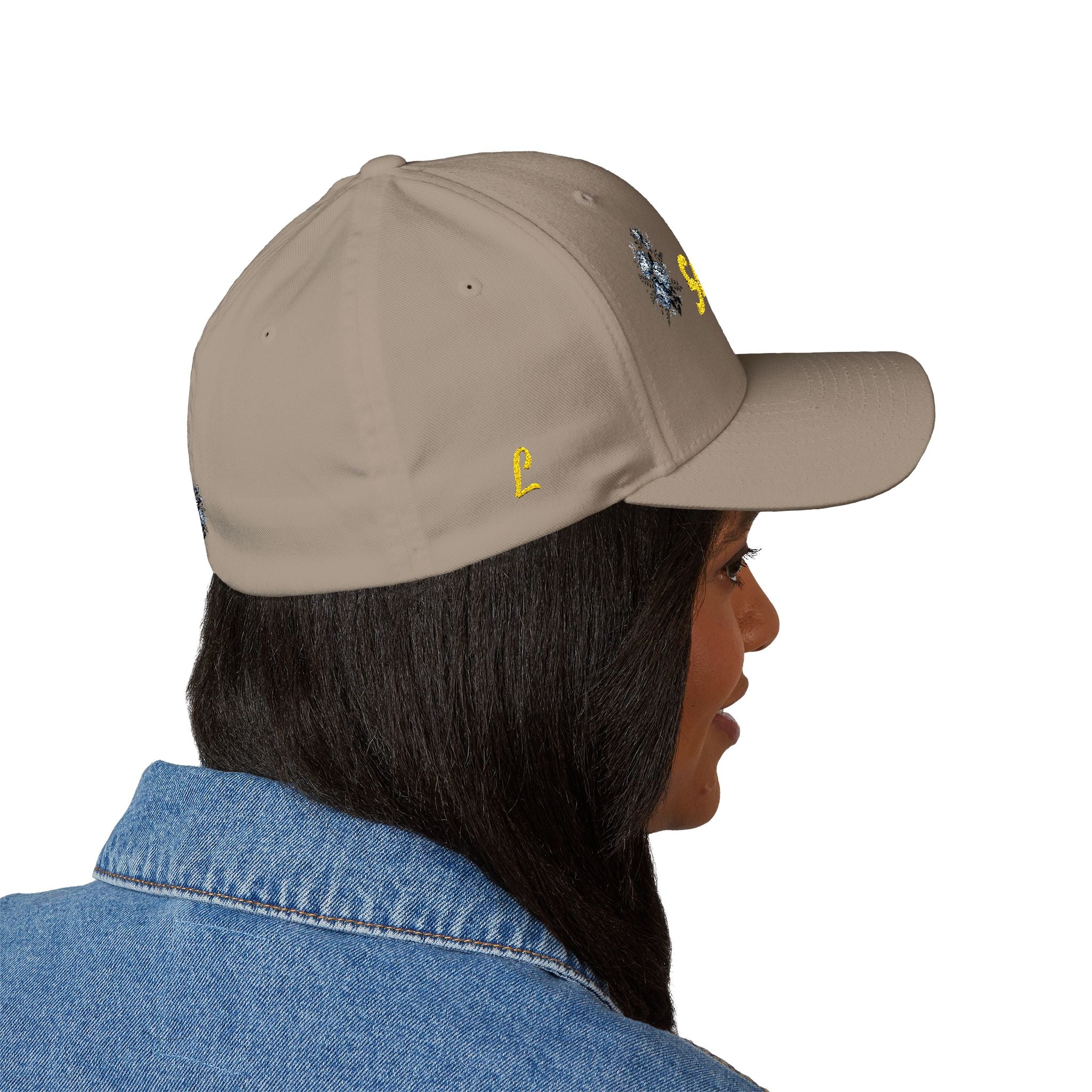 Serenity Embroidered Cap — Floral Calm Baseball Hat