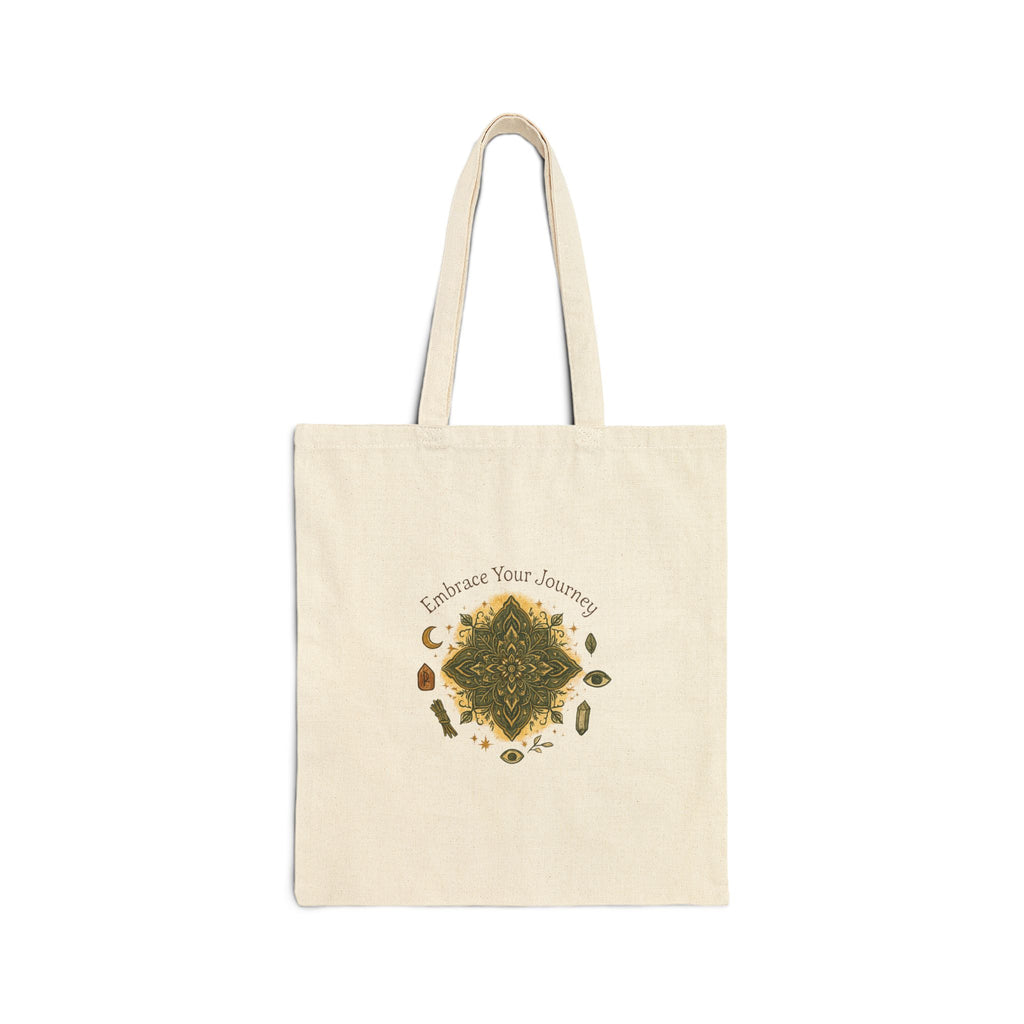 Herbal Apothecary Mandala Tote Bag | botanical illustration, earthy green accents