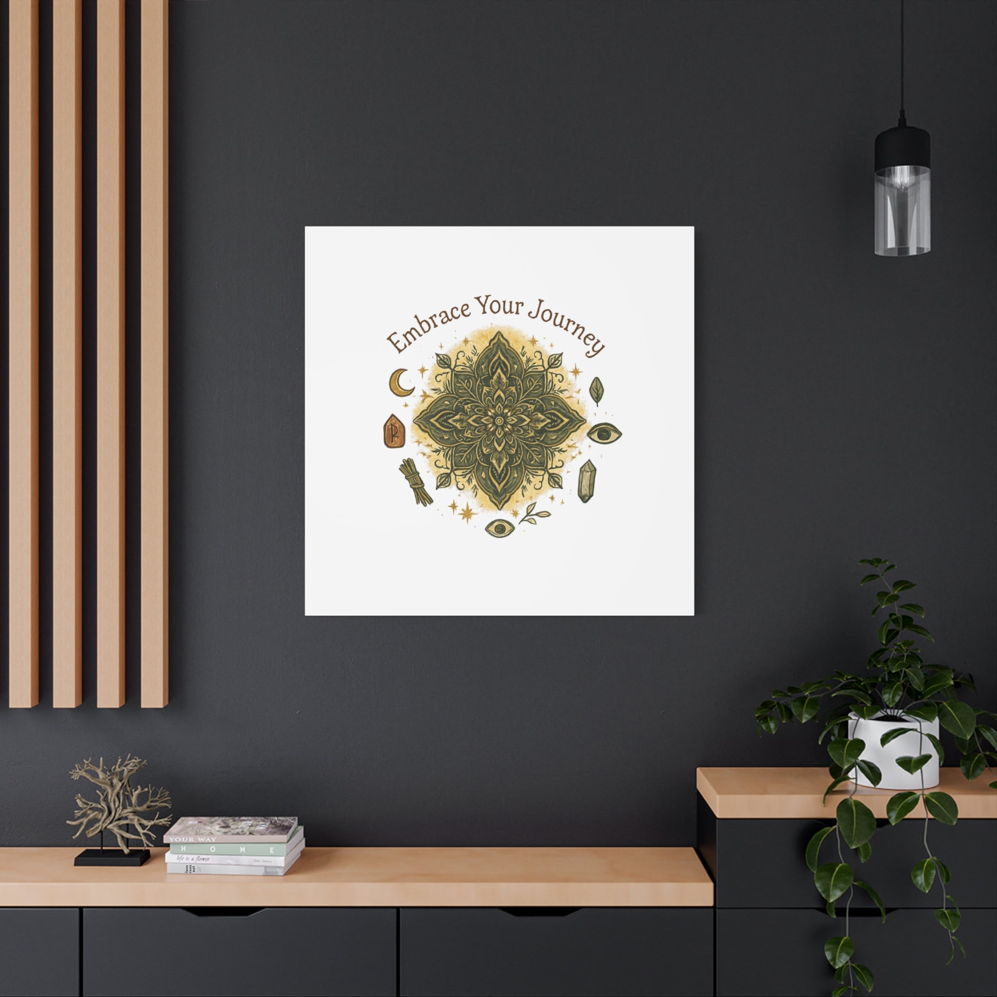 Embrace Your Journey Mandala Canvas | Matte Stretched Wall Art