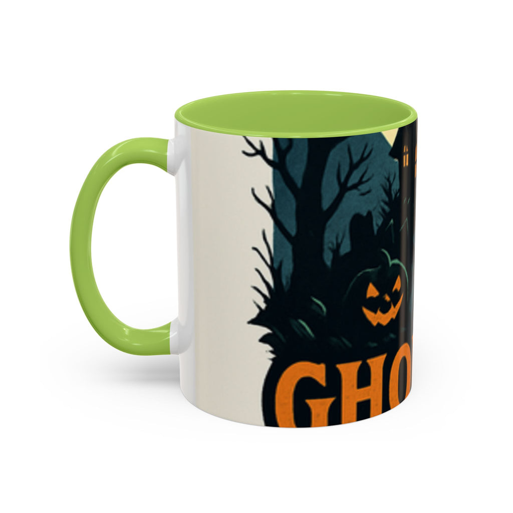 Spooky Cozy October Accent Coffee Mug — Autumn Vibe Ceramic (11/15 oz)