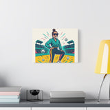 Sporty Canvas Wall Art, Soccer Decor with matching blanket , Athletic Motivational Art, Fun Home Decor, Gift for Sports Lovers
