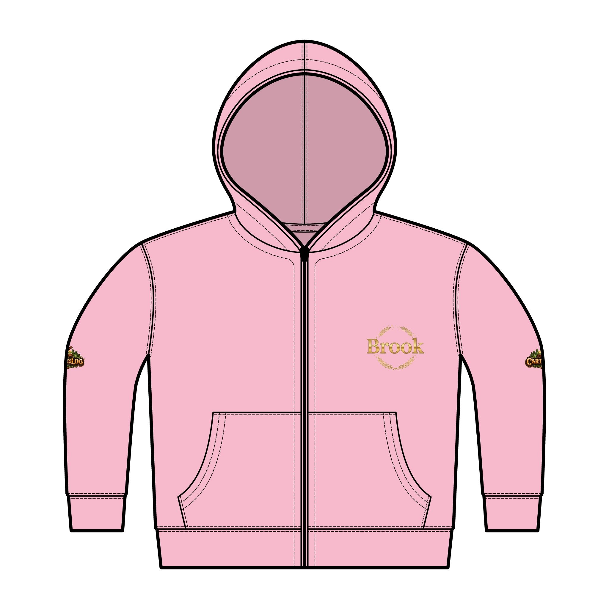 Personalized Toddler Zip Hoodie — Cozy Fleece Jacket with Camper Logo (Kids)