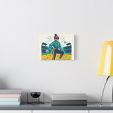 Sporty Canvas Wall Art, Soccer Decor with matching blanket , Athletic Motivational Art, Fun Home Decor, Gift for Sports Lovers