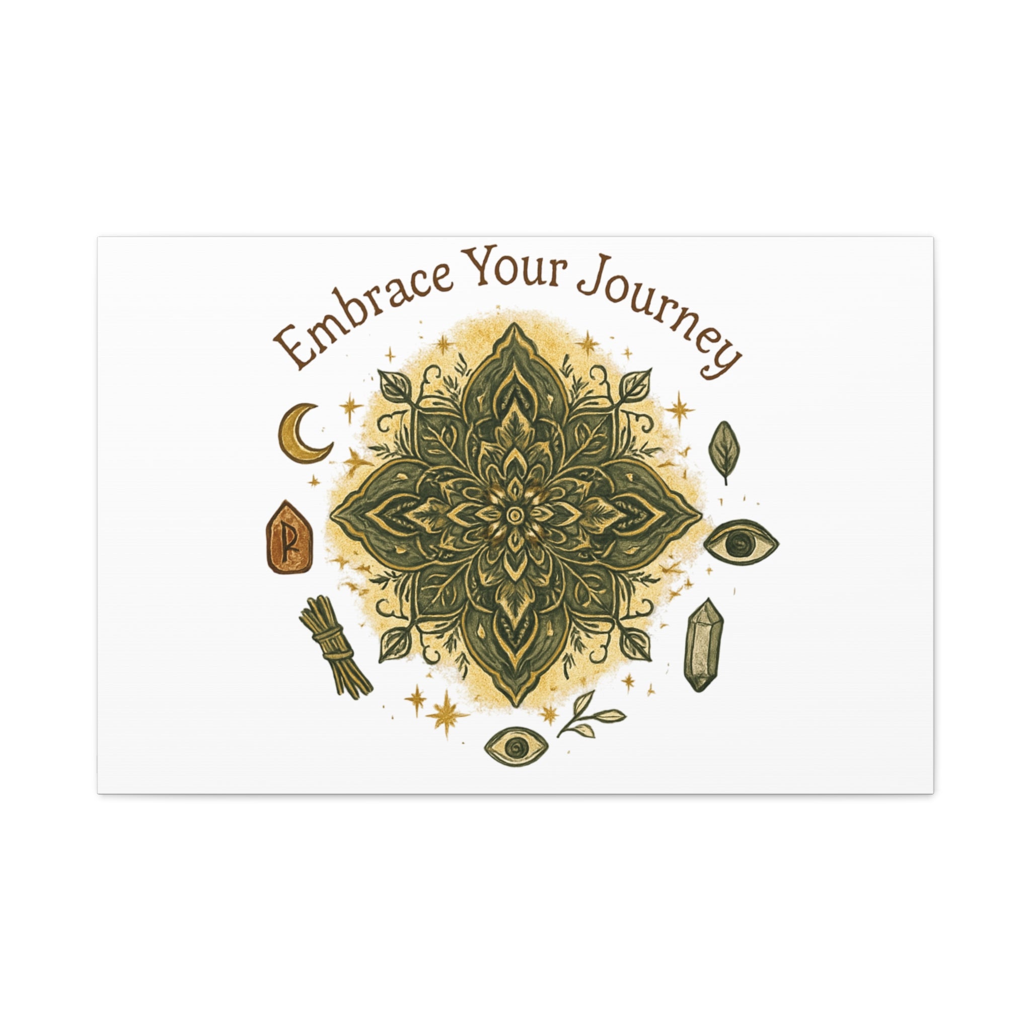 Embrace Your Journey Mandala Canvas | Matte Stretched Wall Art