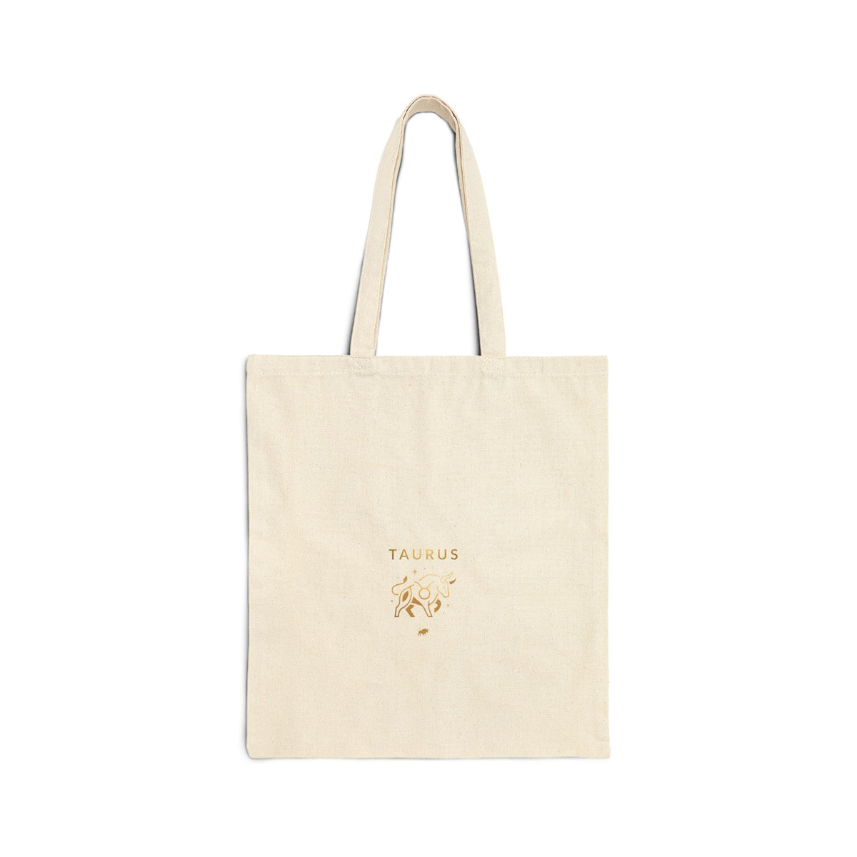 Minimalist Taurus Zodiac Cotton Canvas Tote Bag