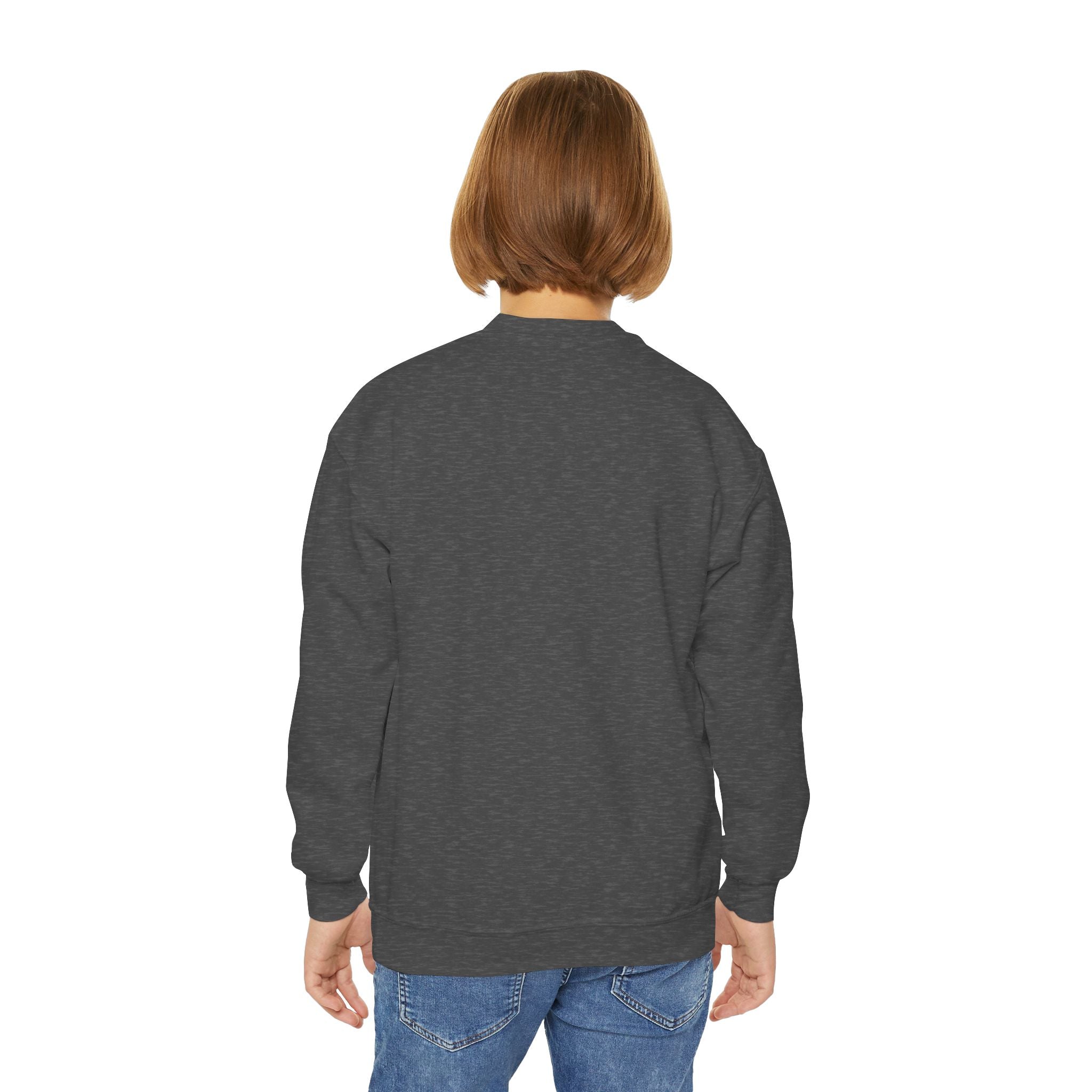 Retro Script Rone Paate Youth Crewneck Sweatshirt | Colorful Handlettering