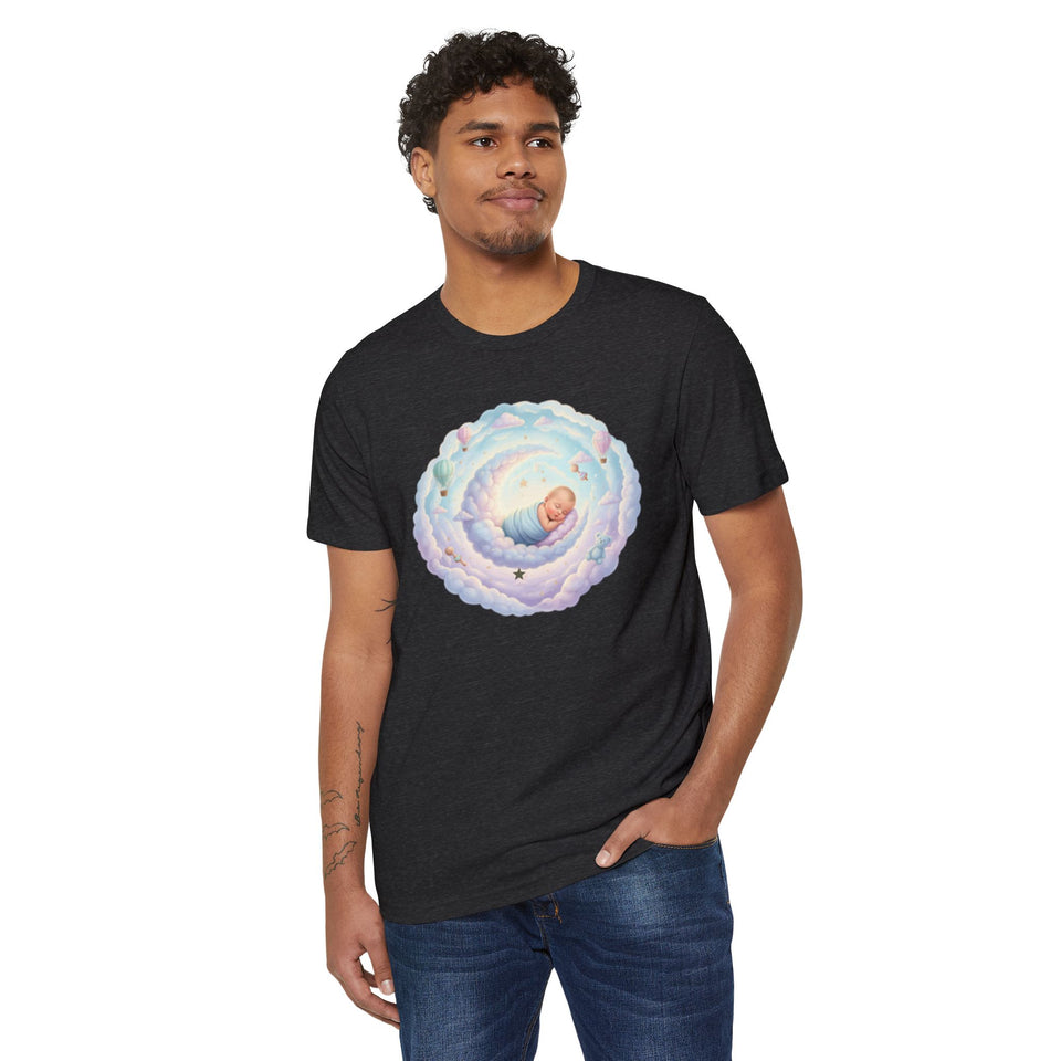 T-Shirt — Dreamy Baby in Cloud Illustration Organic Tee