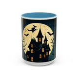CartersLog Cozy October Fright Night Accent Coffee Mug – 11oz & 15oz Autumn Halloween Ceramic Cup