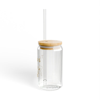 Taurus Zodiac 16oz Sipper Glass with Straw