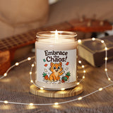 CartersLog Embrace the Chaos Cat Soy Candle – 9oz Hand-Poured, 12 Scents, Reusable Jar