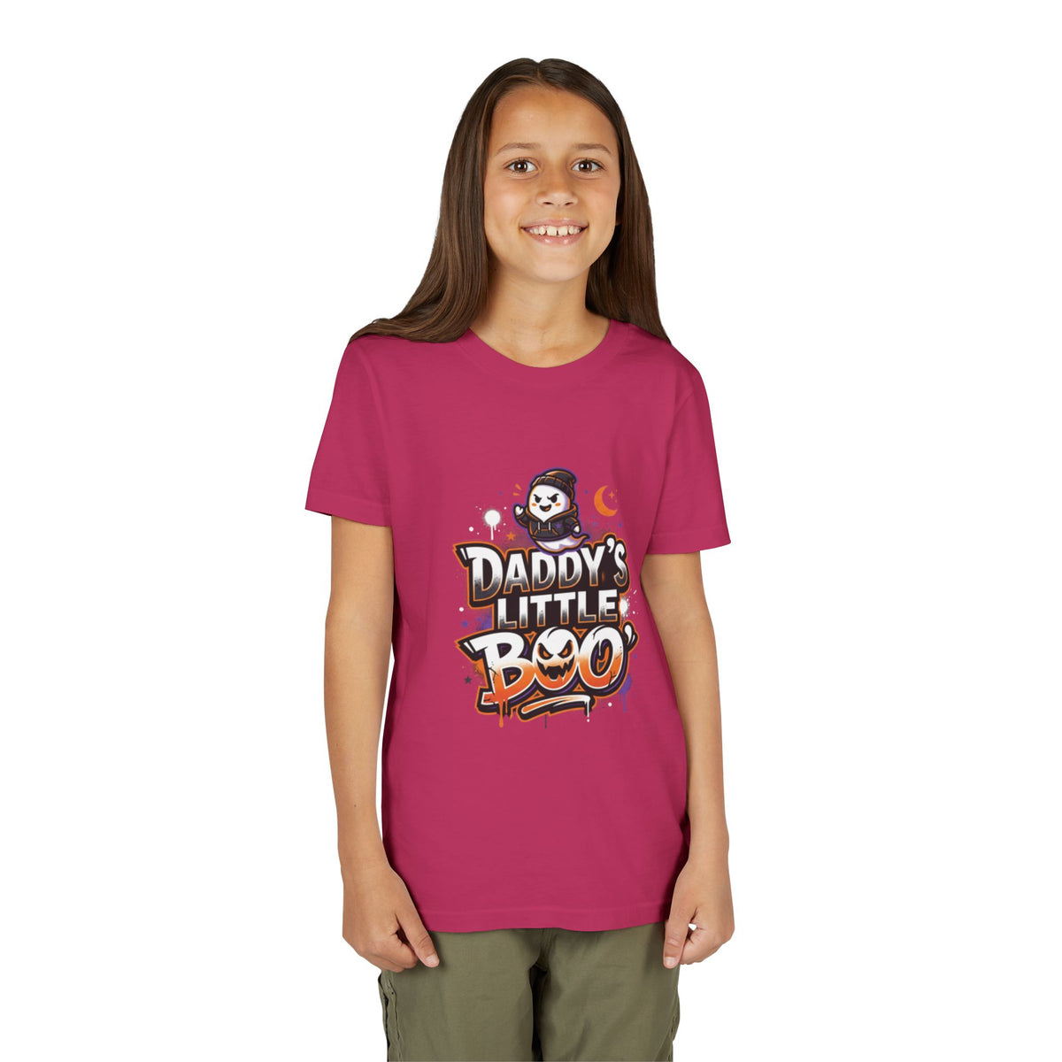 Youth Halloween Tee — “Daddy’s Little Boo” / “Spooky &amp; Unbothered” Kids Costume Shirt
