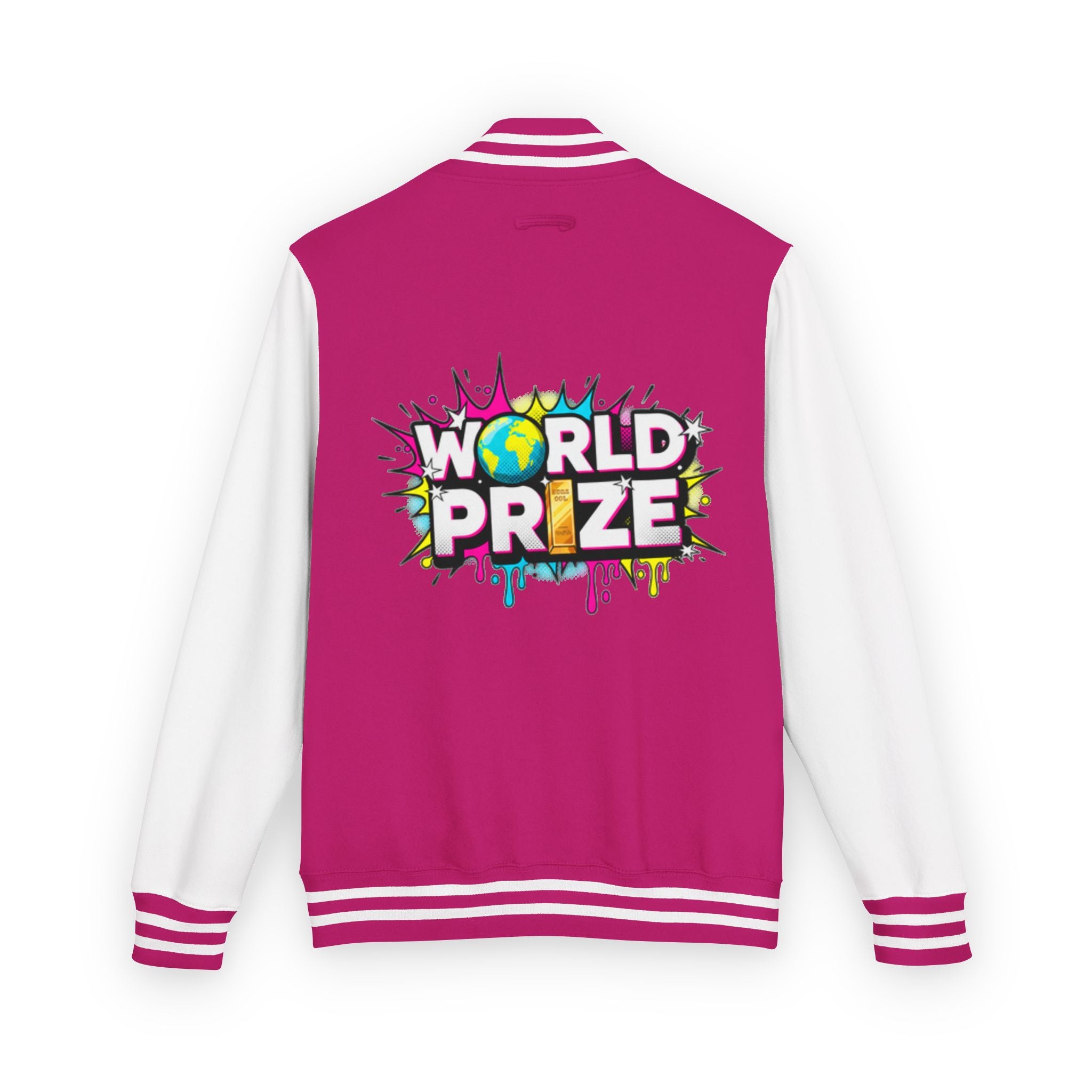 World Is Mine Graffiti Logo Letterman Jacket | KC Chest Monogram