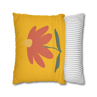 CartersLog Vibrant Floral Square Pillowcase – Colorful Spring Flower Cushion Cover for Home Decor