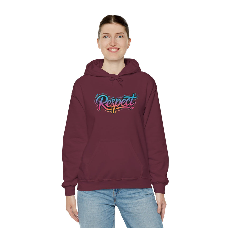 Respect Is Earned Hoodie — Retro Script Motivational Sweatshirt