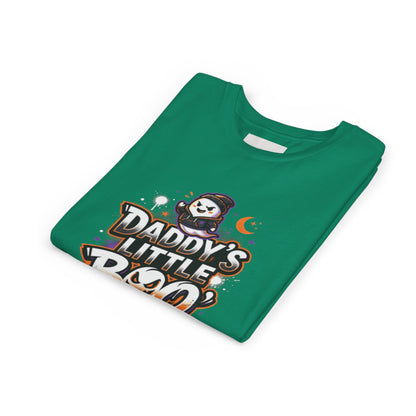 Youth Halloween Tee — “Daddy’s Little Boo” / “Spooky &amp; Unbothered” Kids Costume Shirt