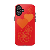 Stylish Phone Case with Floral Hearts Design, Tough Phone Cover, Unique Gift for Her, Trendy Accessories, Spring Vibe, Custom Cases