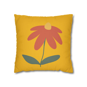 CartersLog Vibrant Floral Square Pillowcase – Colorful Spring Flower Cushion Cover for Home Decor
