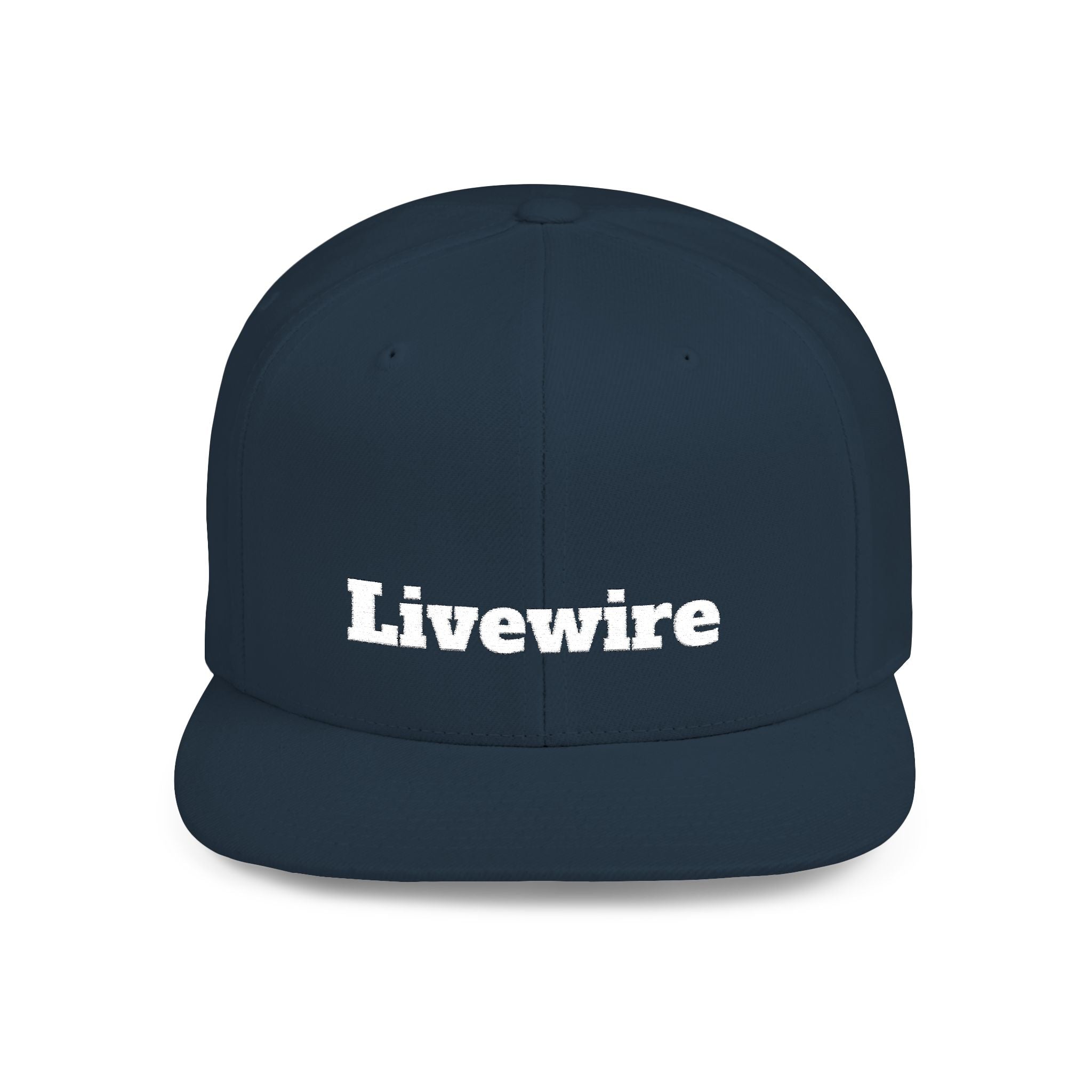 Livewire Flat Bill Snapback Hat | Stylish Casual Cap for Everyday Wear, Perfect for Festivals, Sports, and Street Style