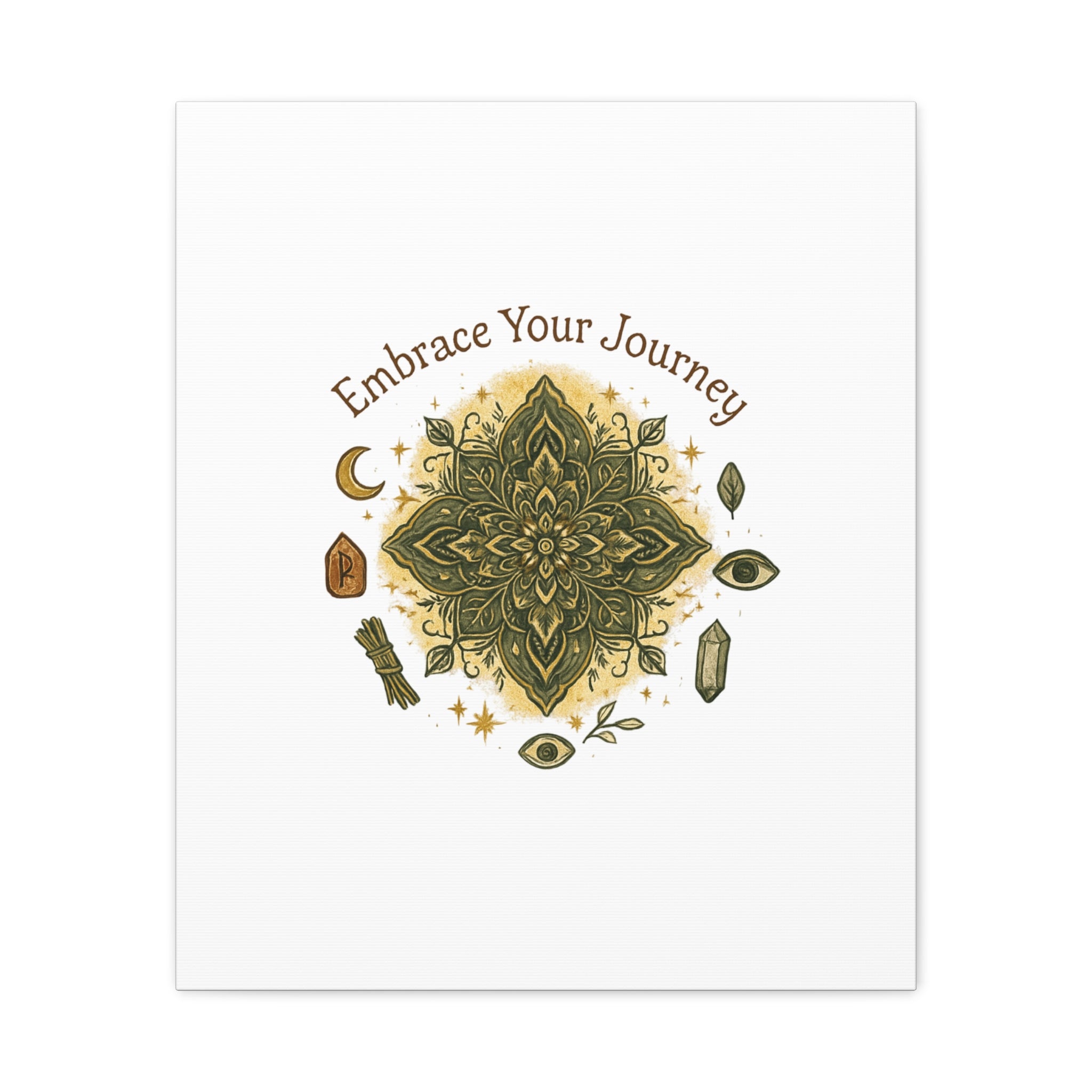 Embrace Your Journey Mandala Canvas | Matte Stretched Wall Art