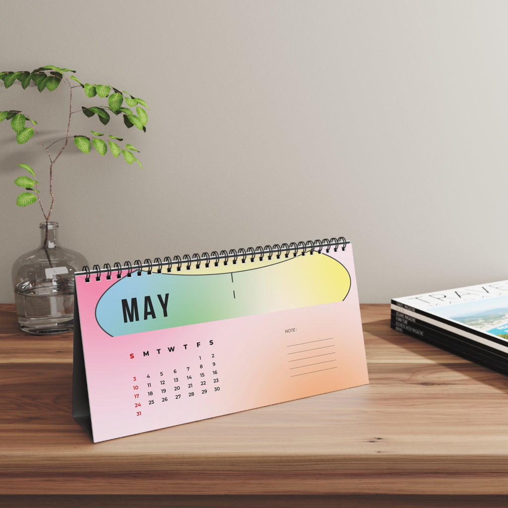 2026 Desktop Calendar | Spiral Desk Planner, Yearly Organizer, Office Decoration, Monthly Scheduler, Academic Agenda