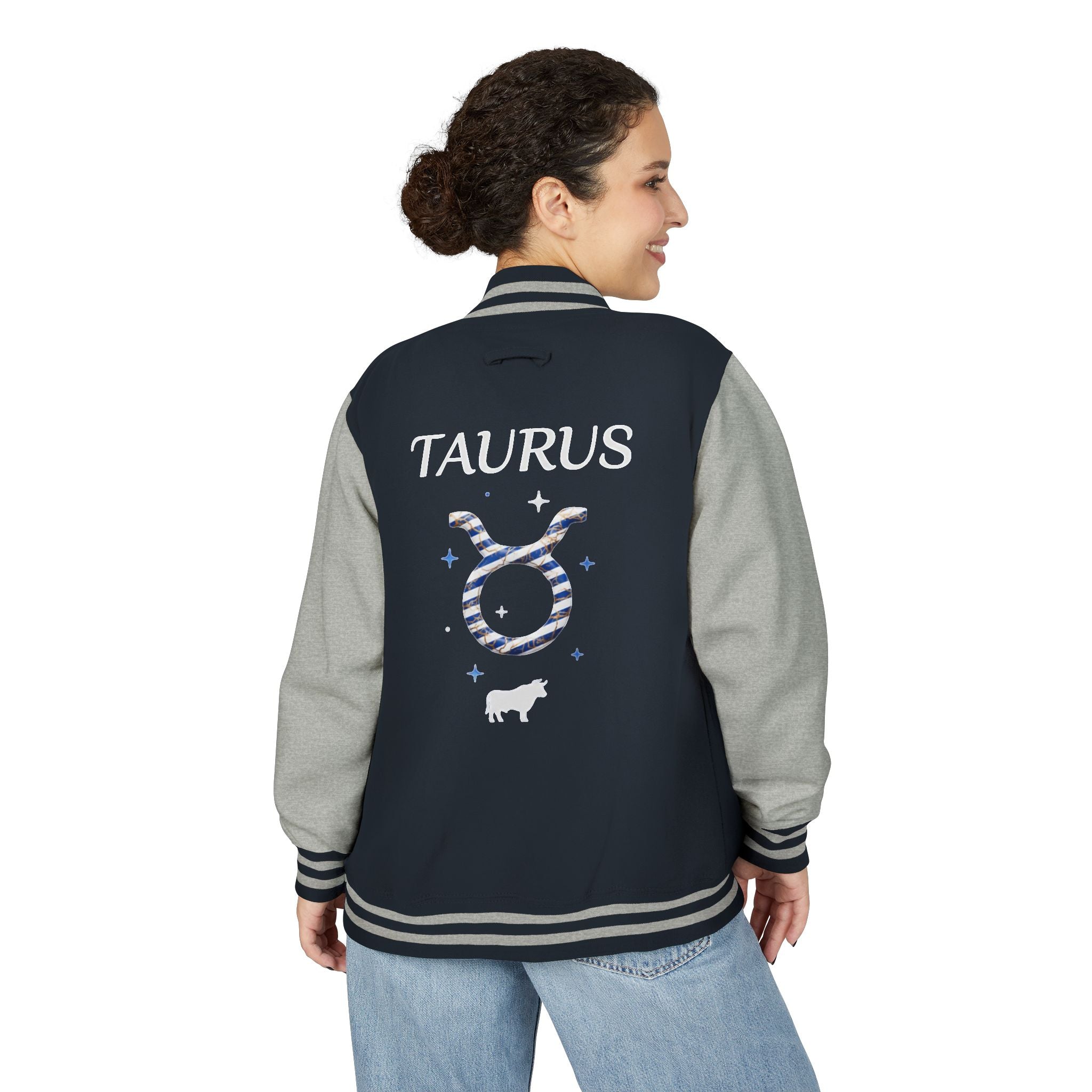 Zodiac Signs Logo Letterman Jacket personalized chest monogram | Astrology Jacket