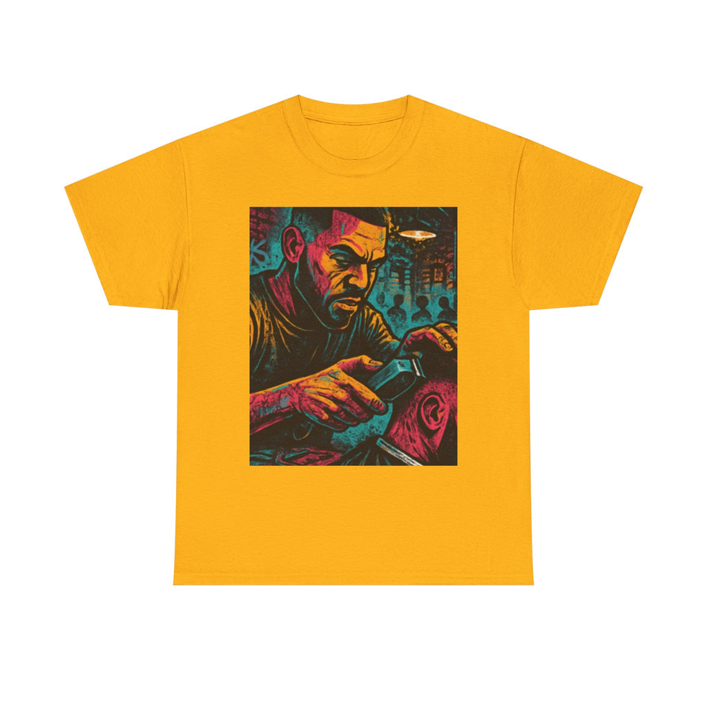 Barber Art Tee - Vintage Barber Graphic Shirt, Gift for Barbers, Cool T-Shirt for Men, Stylish Unisex Cotton Tee, Casual Wear