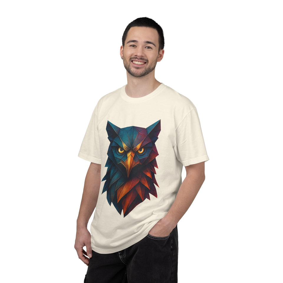 Colorful Owl Graphic T-Shirt for Nature Lovers, Unisex Casual Wear, Gift for Wildlife Enthusiasts, Eco-Friendly Fashion, Art Tee