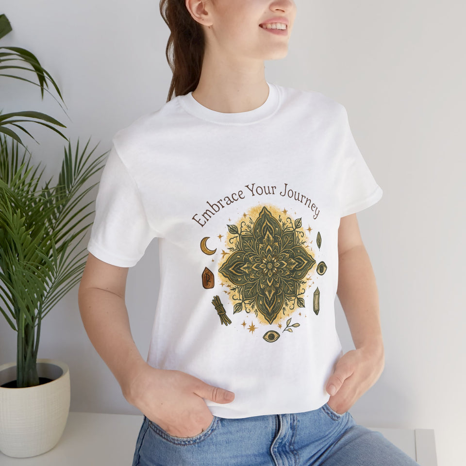 Boho Crystal Mandala T-Shirt — Embrace Your Journey Tee