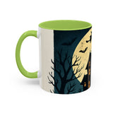 CartersLog Cozy October Fright Night Accent Coffee Mug – 11oz & 15oz Autumn Halloween Ceramic Cup