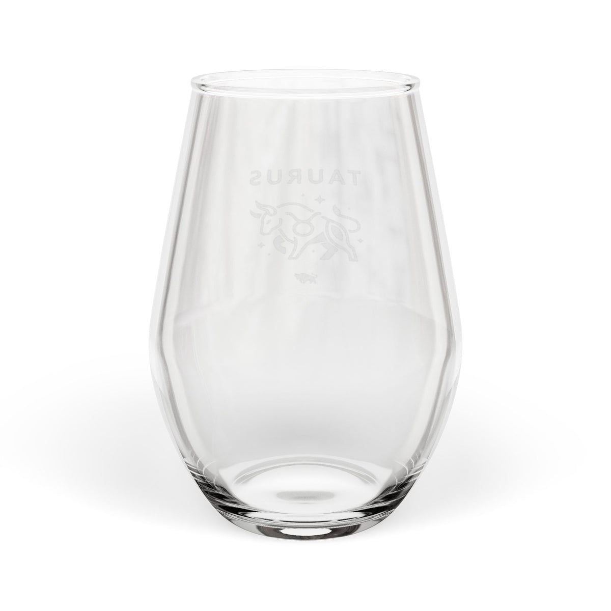 Engraved Taurus Stemless Wine Glass — 11.5 oz Zodiac Gift
