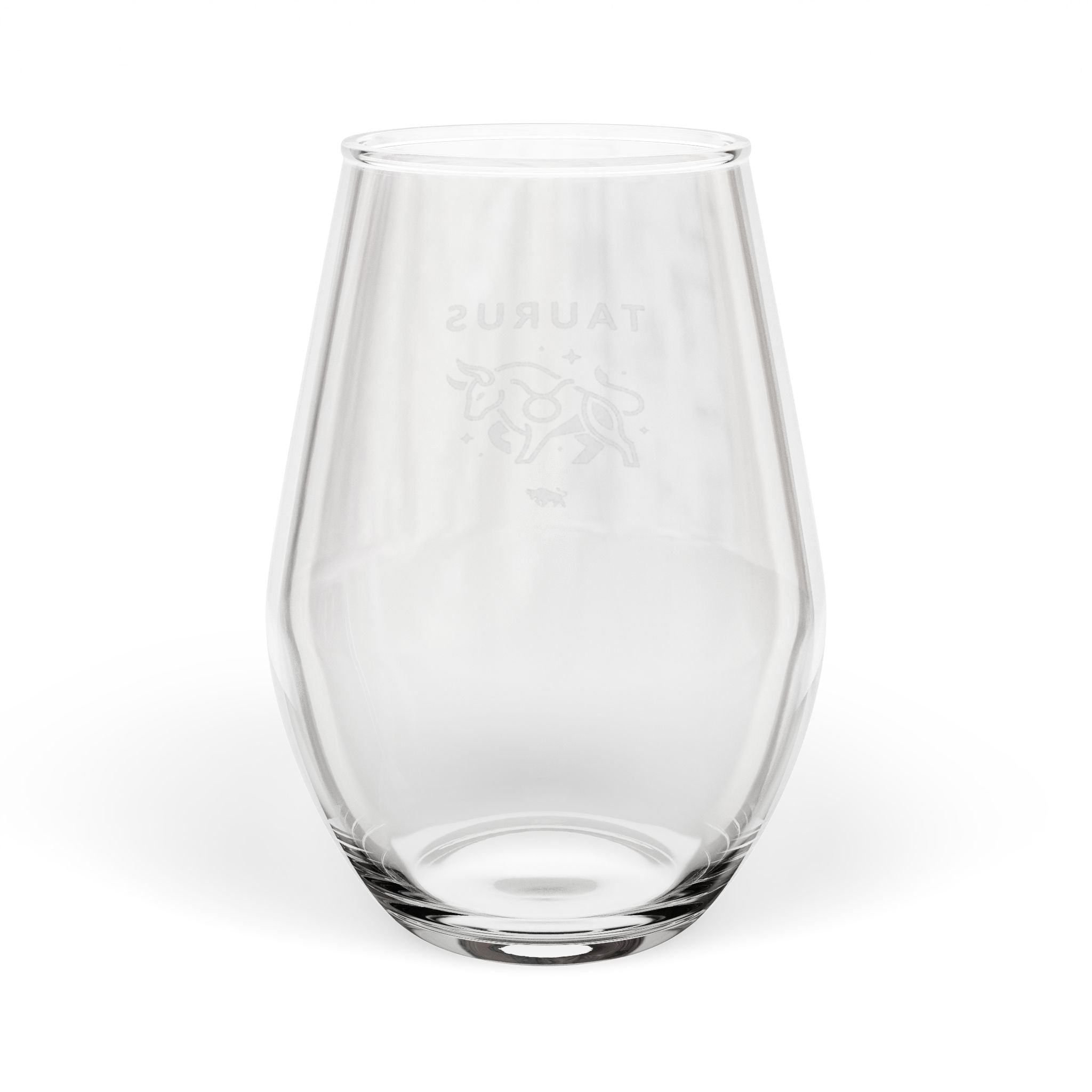 Engraved Taurus Stemless Wine Glass — 11.5 oz Zodiac Gift
