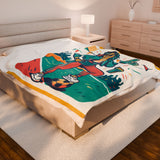 Luxurious Velvet Plush Blanket for Modern Soccer Moms - Cozy Home Decor, Soccer Mom Gift, Soft Throw Blanket, Bedroom Accessory, Gift for