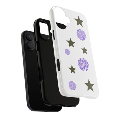 Trendy Phone Case, Stylish Phone Cover, Protective Phone Shell, Unique Phone Accessory, Gift for Her, Star and Swirl Design
