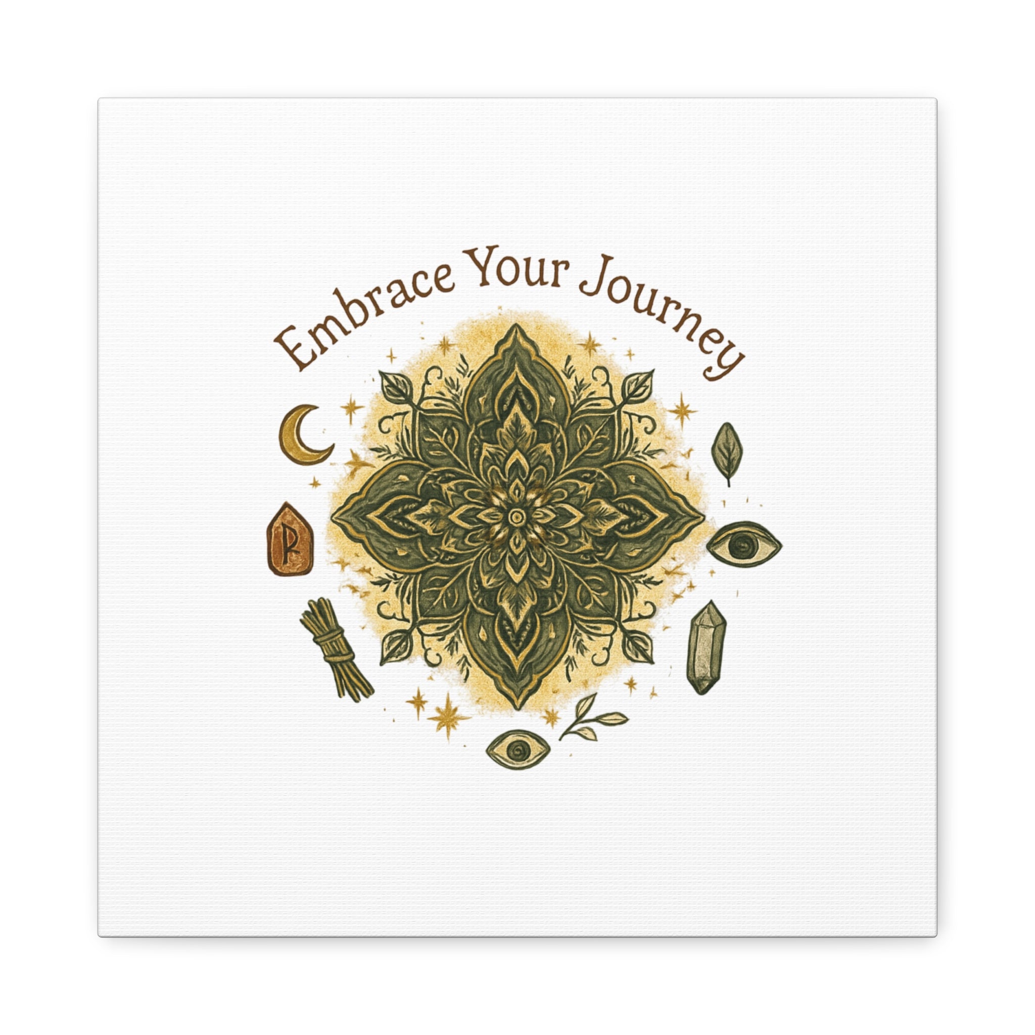 Embrace Your Journey Mandala Canvas | Matte Stretched Wall Art