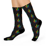 Mary Jane Cushion Crew Socks | Black Mary Jane Print Crew Socks