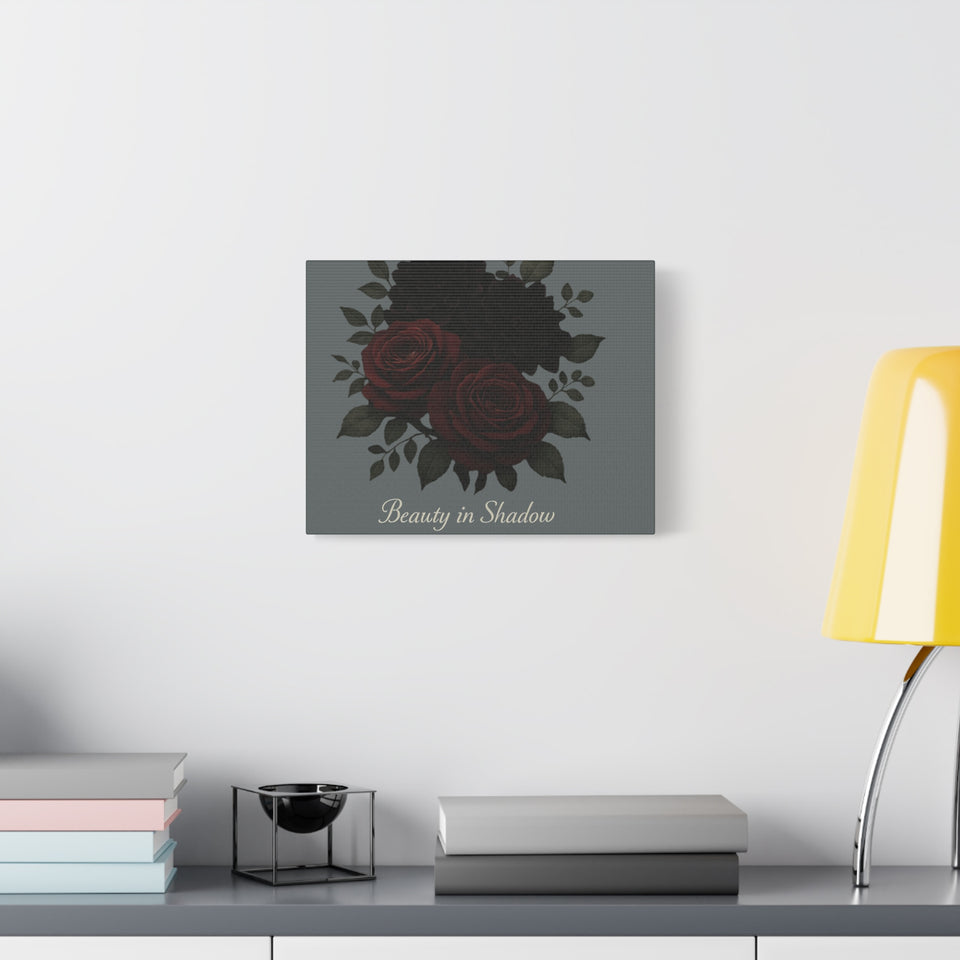 Beauty in Shadow Floral Canvas Wall Art — Stretched Matte 1.25"