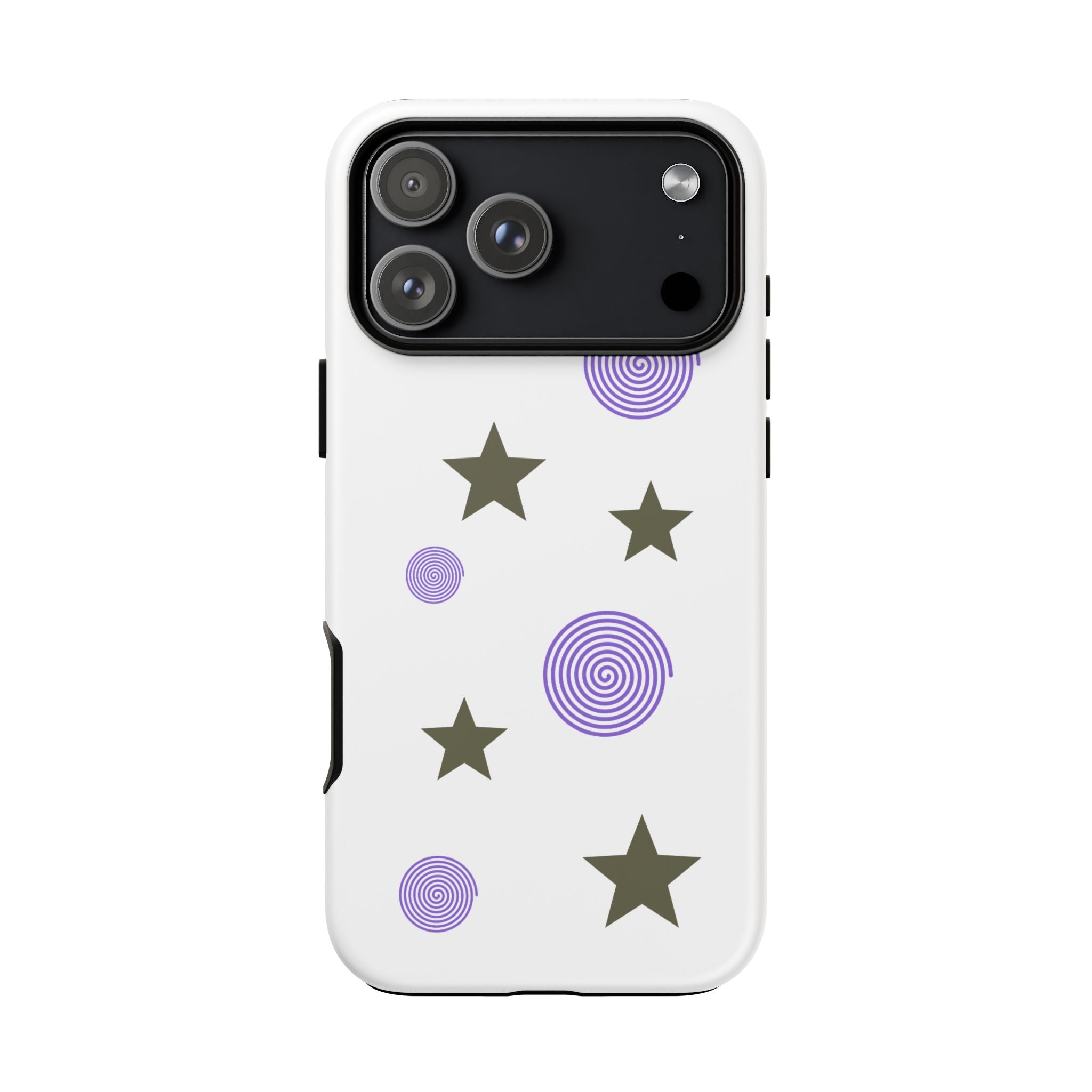 Trendy Phone Case, Stylish Phone Cover, Protective Phone Shell, Unique Phone Accessory, Gift for Her, Star and Swirl Design