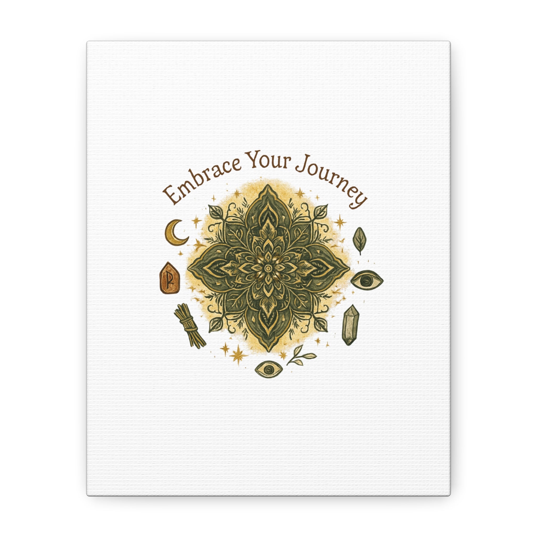 Embrace Your Journey Mandala Canvas | Matte Stretched Wall Art