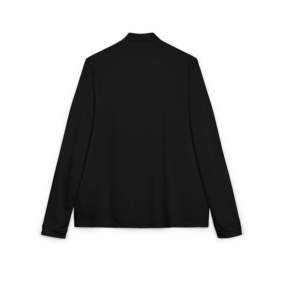 Green Floral Dragon Embroidery Quarter-Zip Pullover