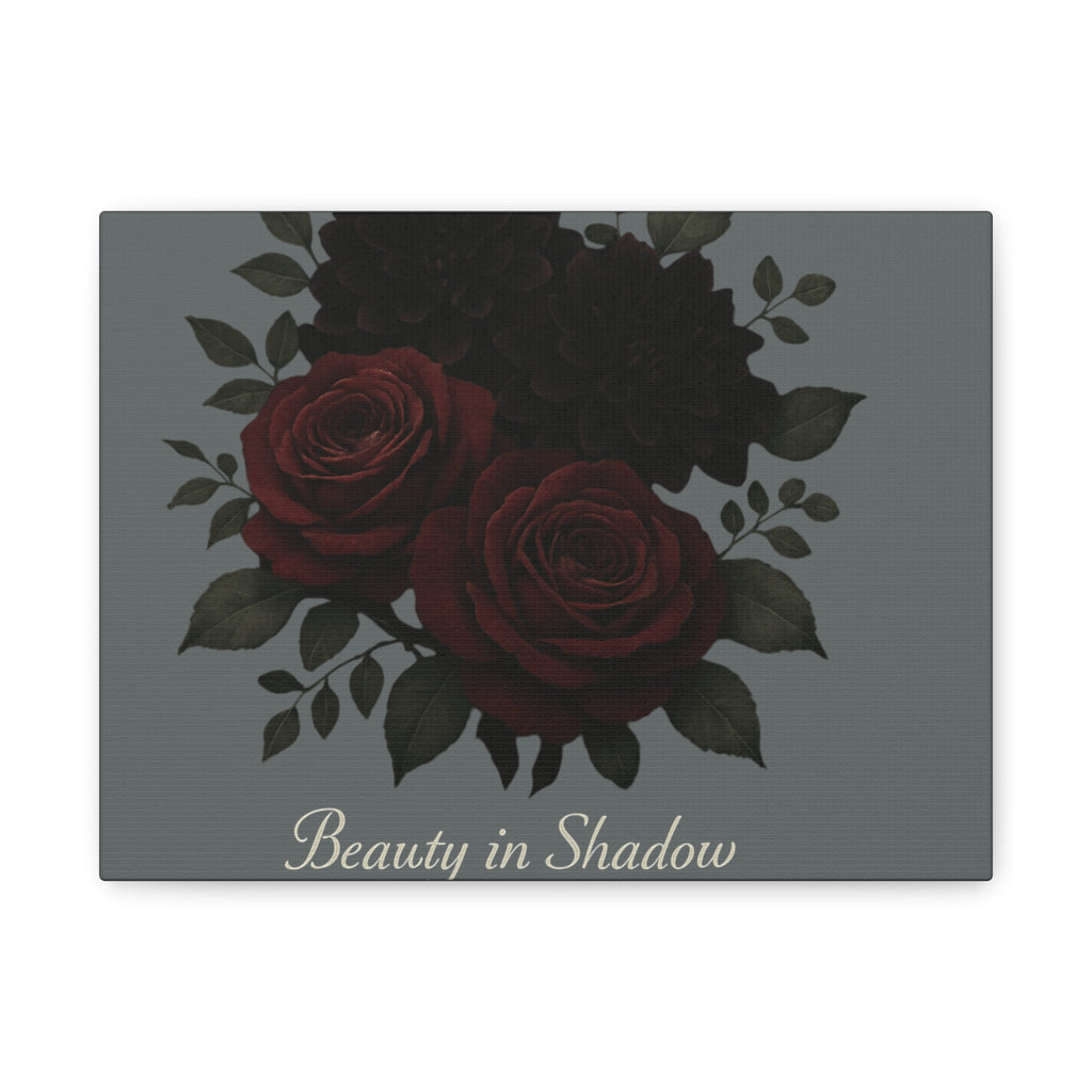 Beauty in Shadow Floral Canvas Wall Art — Stretched Matte 1.25"