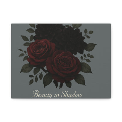Beauty in Shadow Floral Canvas Wall Art — Stretched Matte 1.25"
