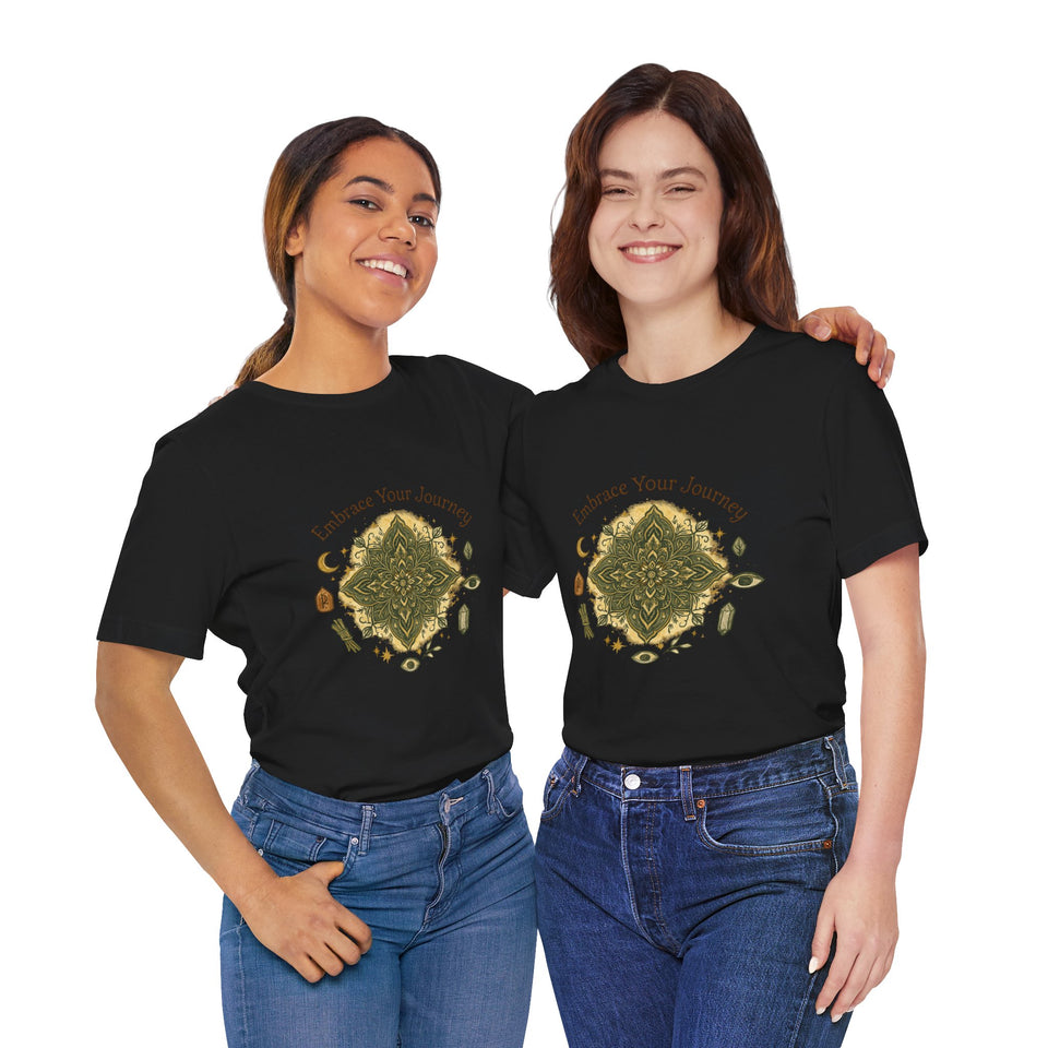 Boho Crystal Mandala T-Shirt — Embrace Your Journey Tee