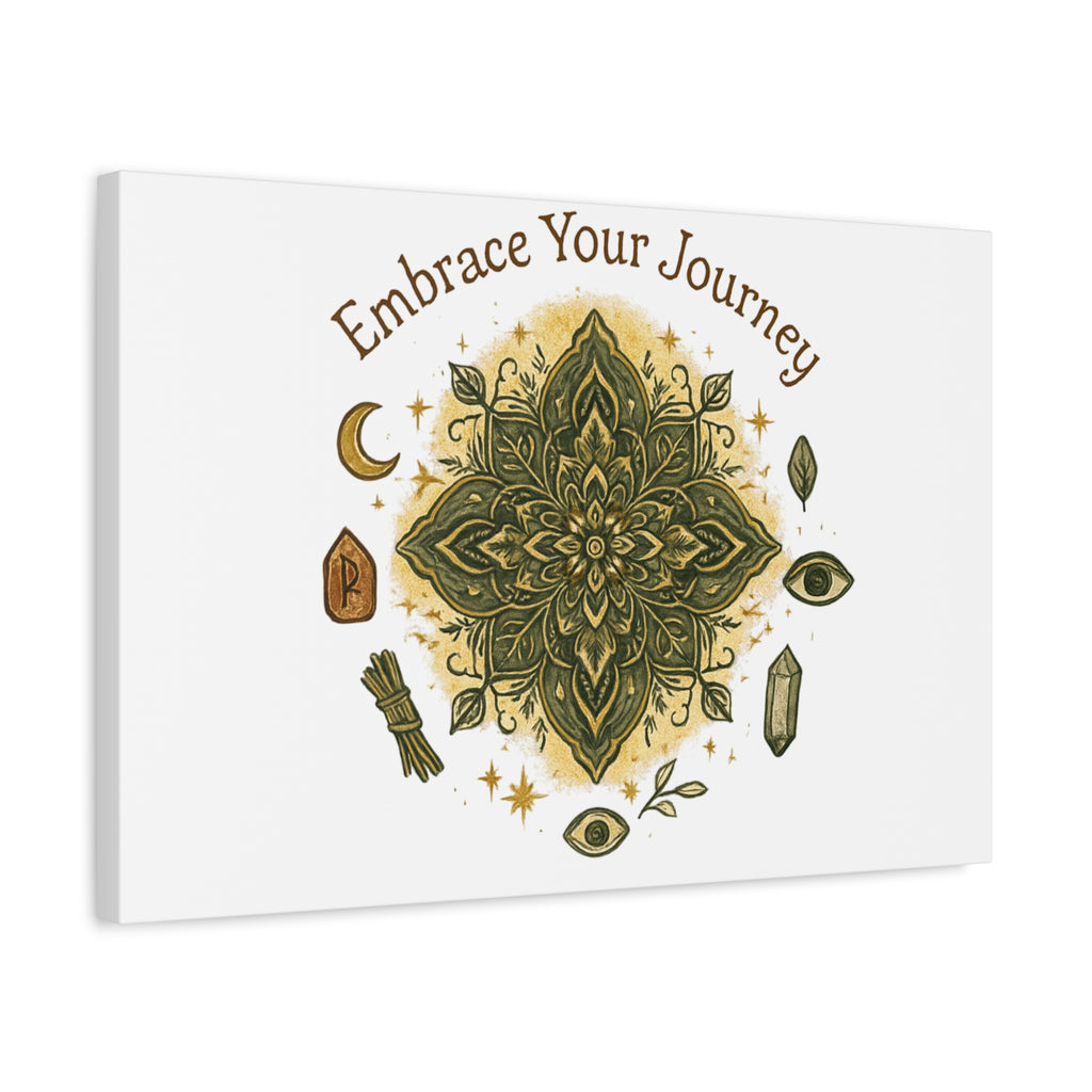 Embrace Your Journey Mandala Canvas | Matte Stretched Wall Art