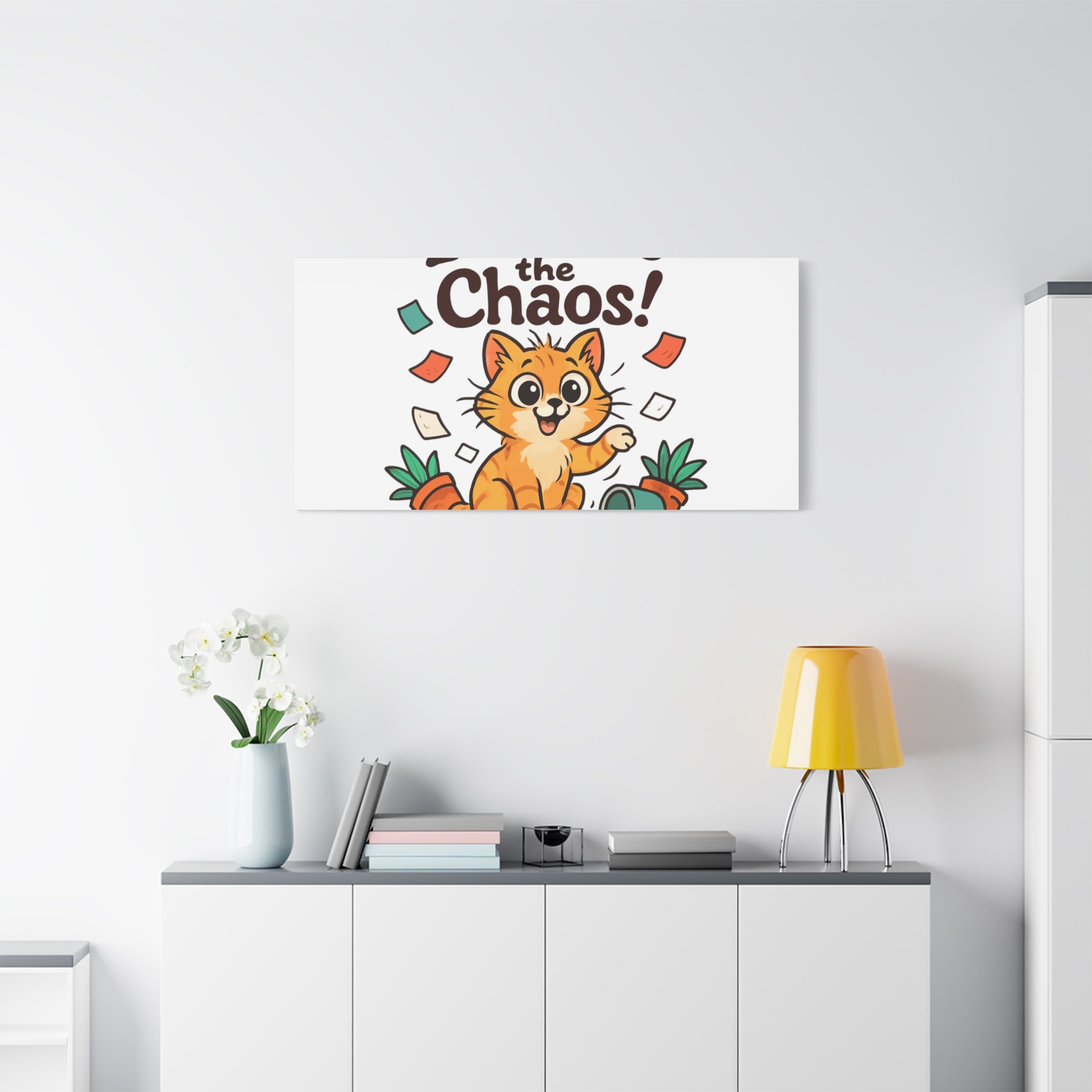 Embrace the Chaos! Cat Canvas | Matte Stretched Wall Art
