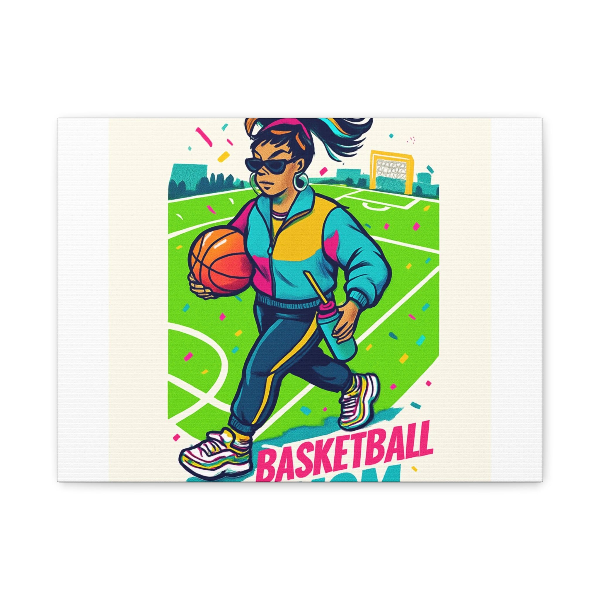 Canvas Art, Basketball Decor with Blanket, Athletic Motivational Wall Art, Sports Lover Gift, Fun Home Decor, Sporty Design