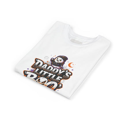 Youth Halloween Tee — “Daddy’s Little Boo” / “Spooky &amp; Unbothered” Kids Costume Shirt
