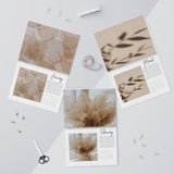 Neutral Leaf Art Wall Calendar | Monthly Planner Calendar