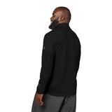 Green Floral Dragon Embroidery Quarter-Zip Pullover